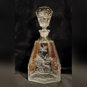 Vintage Clear Glass Duck Decanter with Stopper